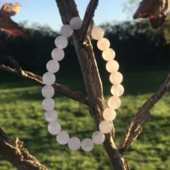 Bracelet quartz rose 8mm
