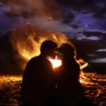 amour près du feu