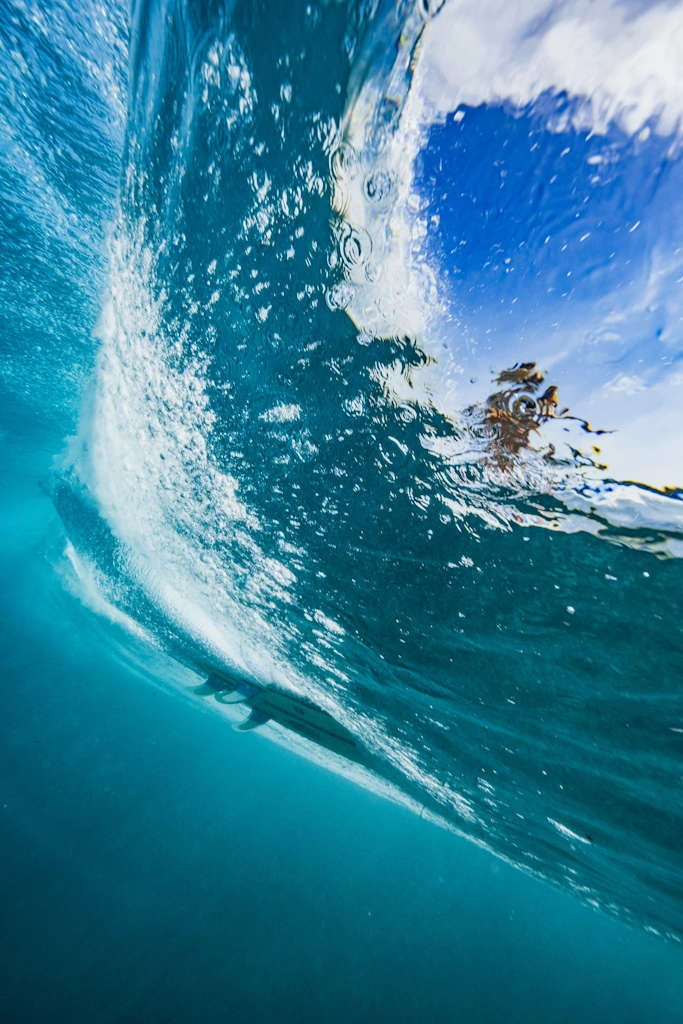 surf, vue sous marine