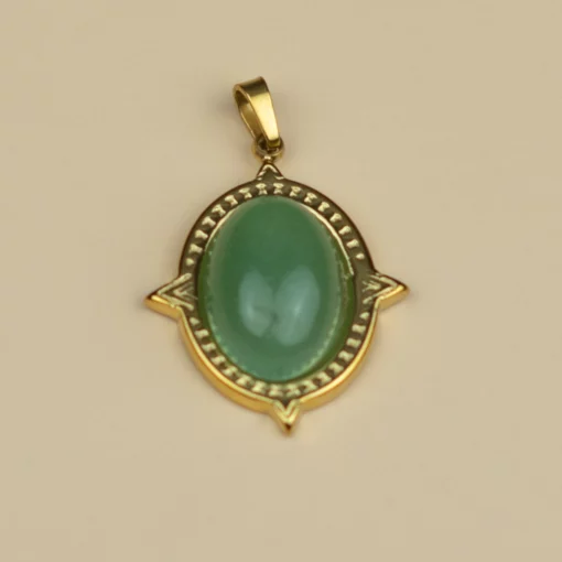 Splendide pendentif en aventurine verte naturelle – Image 2