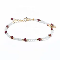 bracelet pierre de lune et grenat