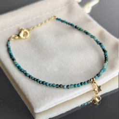 Bracelet en turquoise 3mm sur pochon