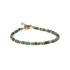 bracelet turquoise 3mm vue face
