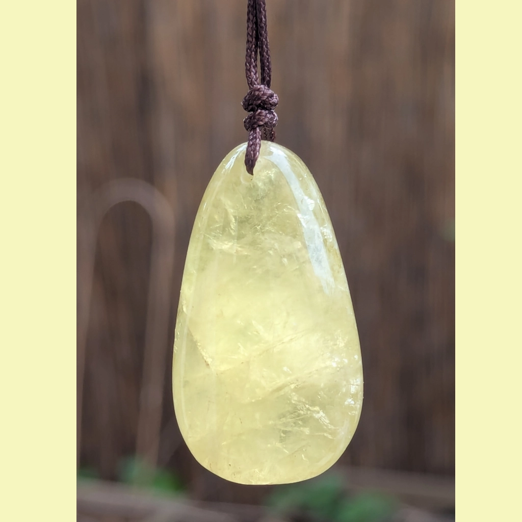 collier brute en citrine